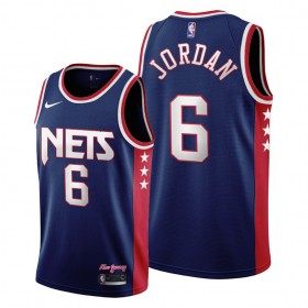 Dres Brooklyn Nets DeAndre Jordan 6 Nike 2021-22 City Edition Throwback 90s Swingman